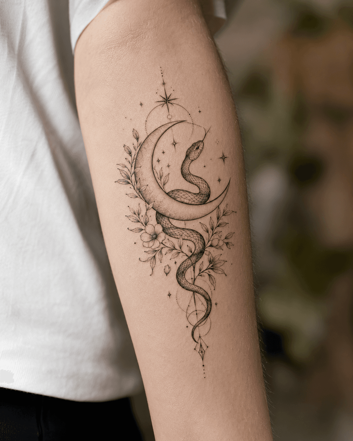 AI-generated tattoo on skin