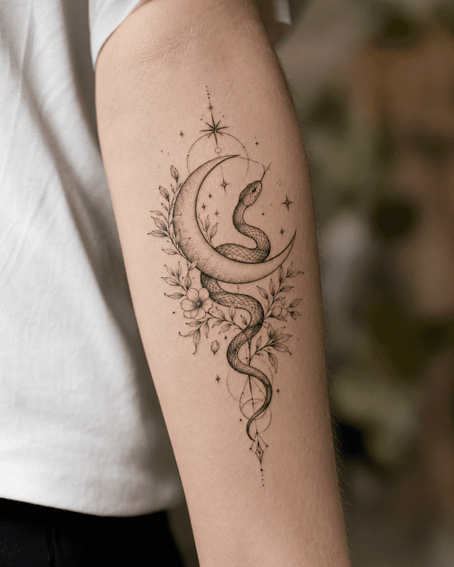 AI-generated tattoo on skin