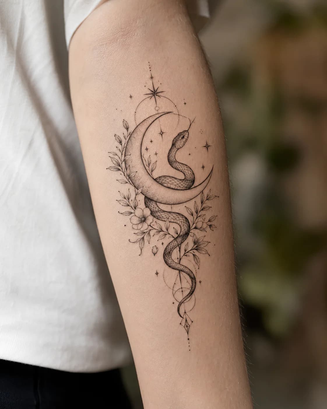 Rib tattoo placement example