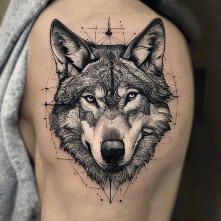 Geometric tattoo design example