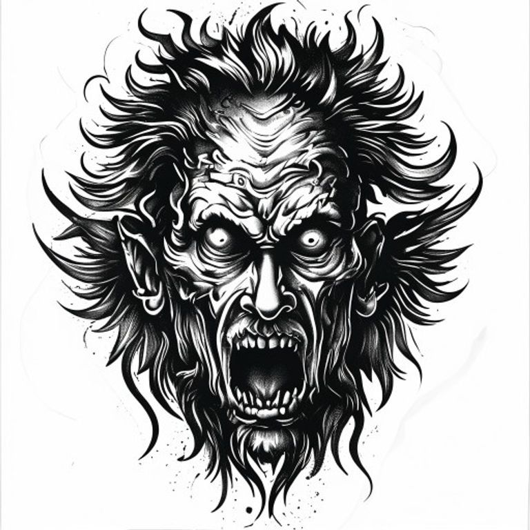 Fear God tattoo design — bold blackwork style