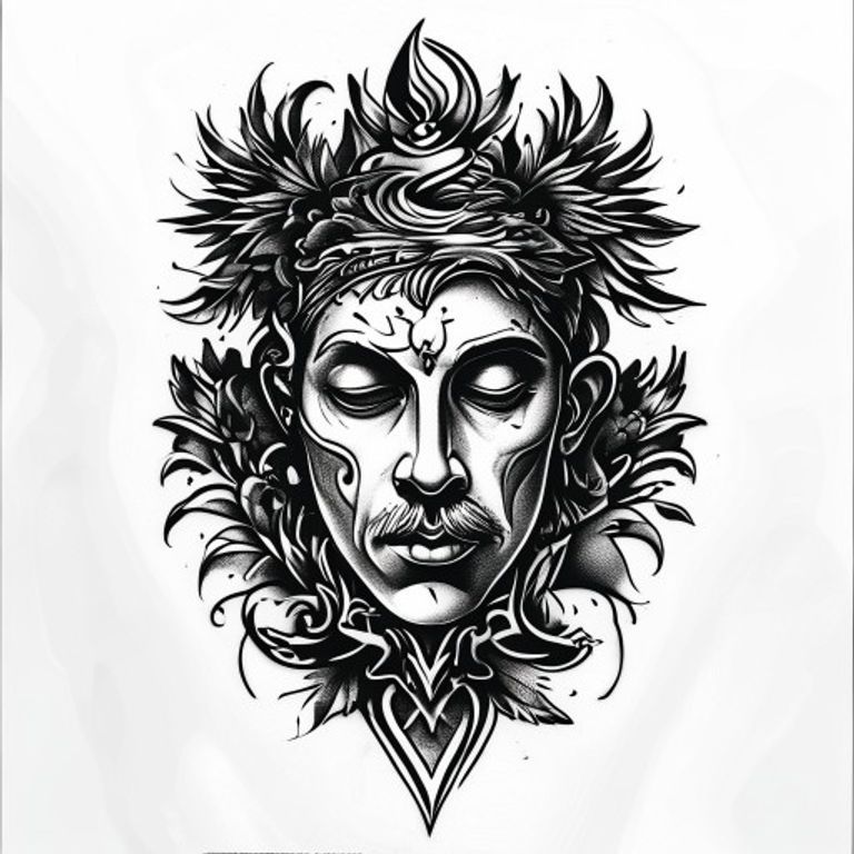 Veni Vidi Vici tattoo design — bold blackwork style