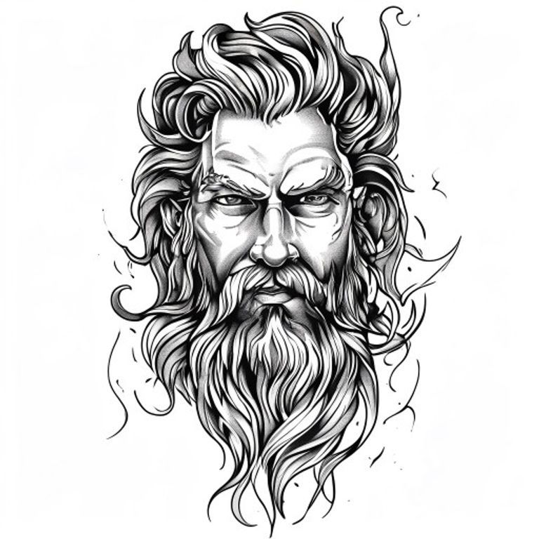 Zeus tattoo design